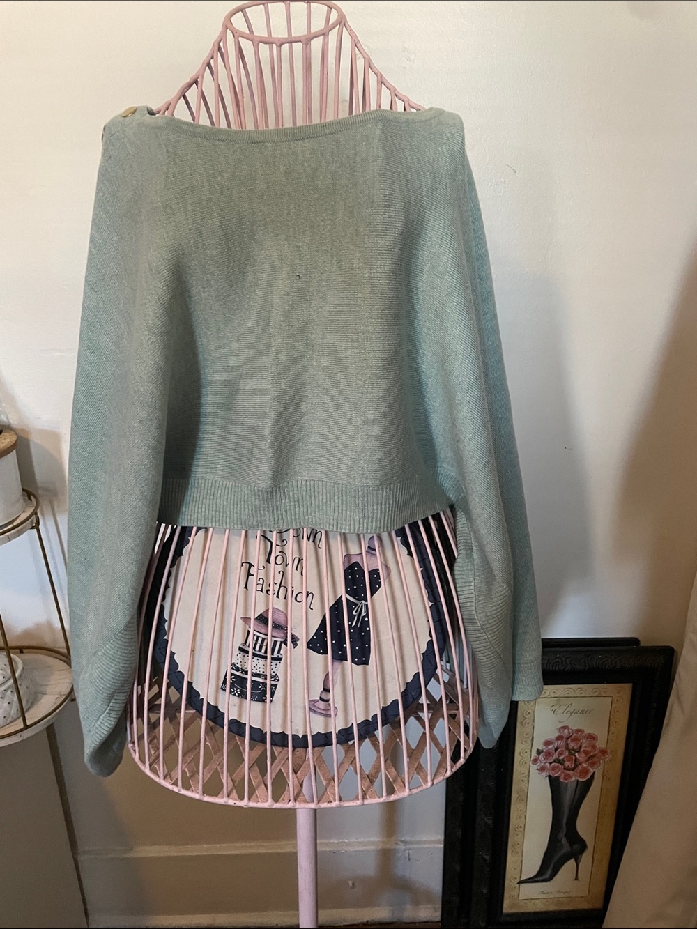 bebe Light Sage Green Knit Circle Skirt